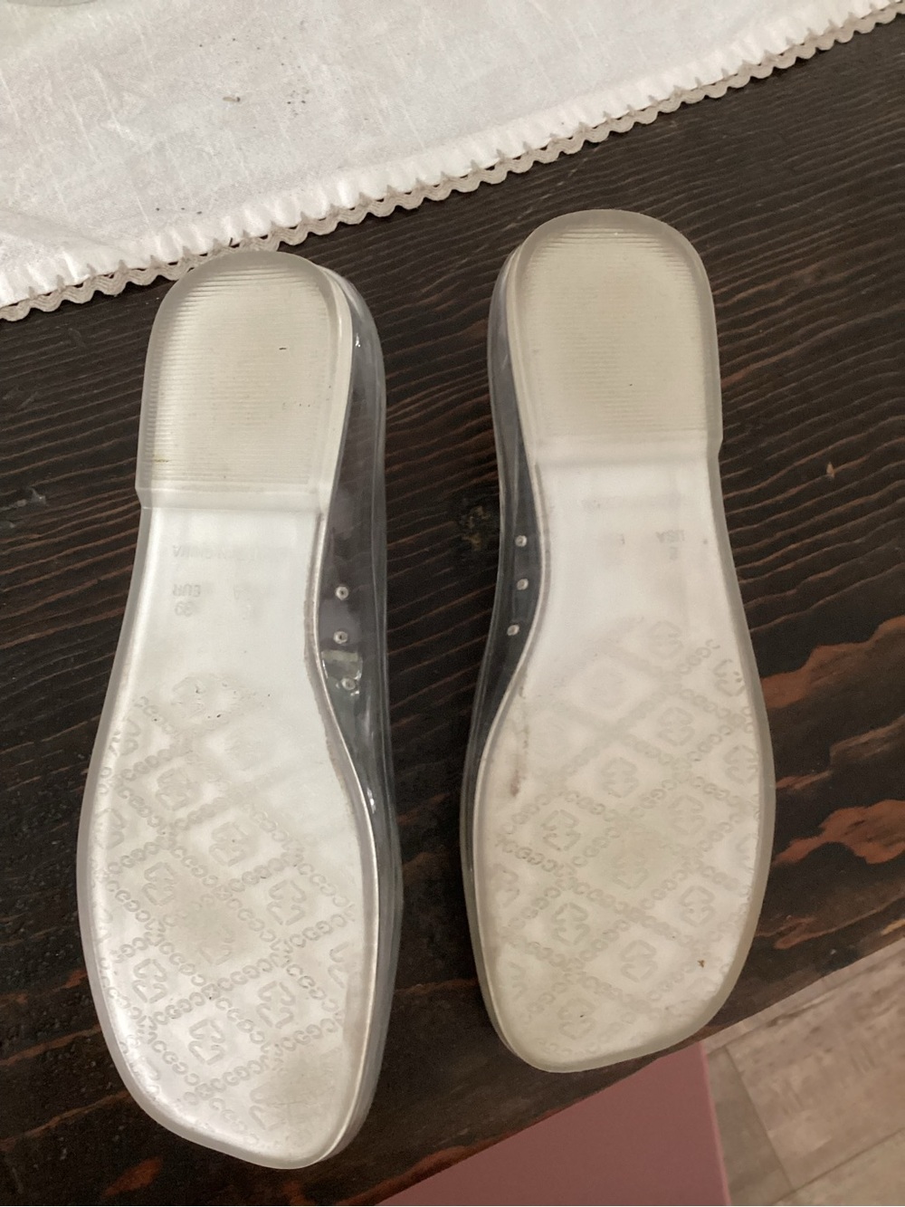 Jeffrey Campbell Clear Jelly Ballet Flats with White Insole - Picture 4 of 4